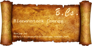 Bienenstock Csenge névjegykártya